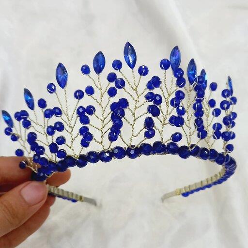تاج کریستالی عروس شیک وخاص ودلبر،تقدیم نگاه زیباتون💙💙 برای موهای قشنگتون 🦋🦋